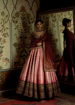 Load image into Gallery viewer, PINK BANDHNI LEHENGA SET