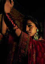 Load image into Gallery viewer, CAMELLIA ROSE RAWSILK LEHENGA SET