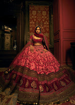 Load image into Gallery viewer, CAMELLIA ROSE RAWSILK LEHENGA SET