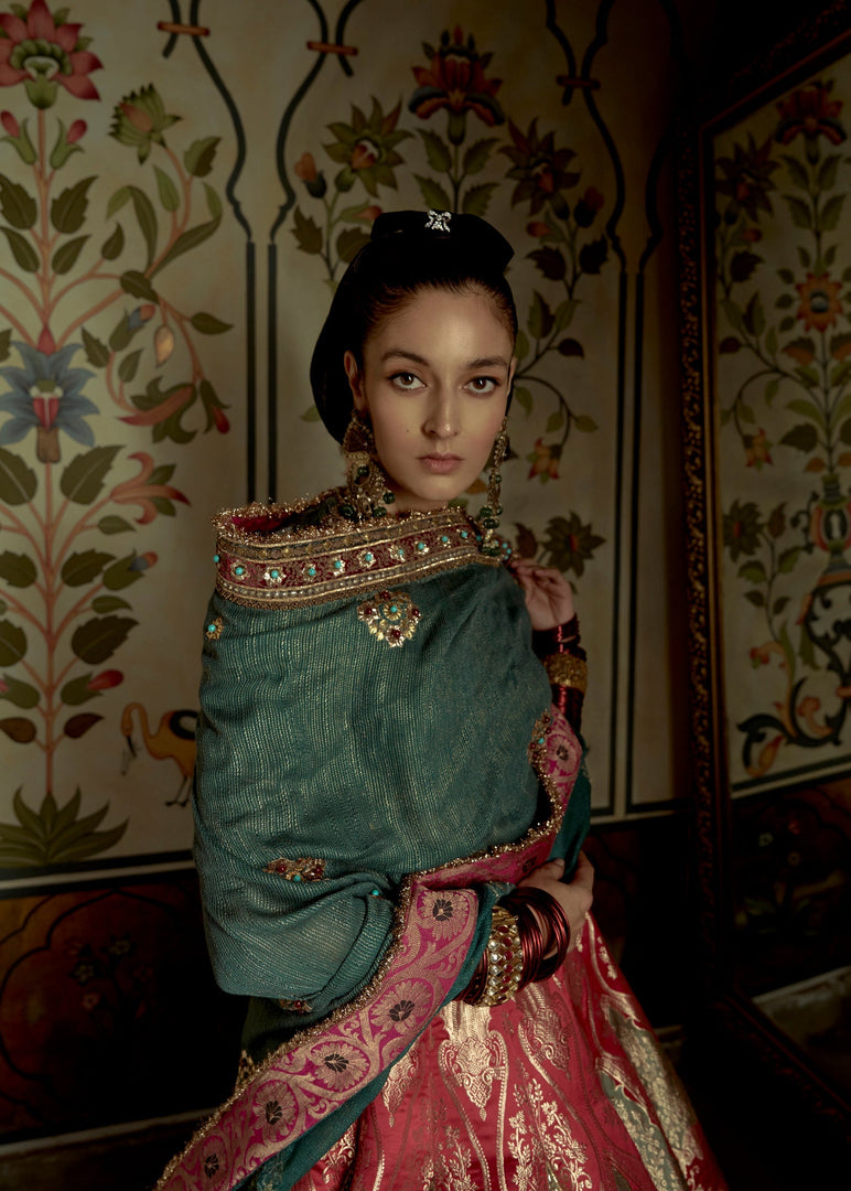 CHERRIES JUBLIEE BANARSI LEHENGHA SET