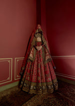 Load image into Gallery viewer, PURITAN GREY RAW SILK TANGO LEHNGA SET