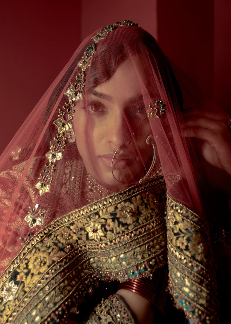 PURITAN GREY RAW SILK TANGO LEHNGA SET