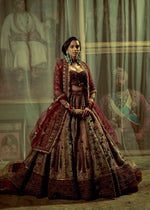 Load image into Gallery viewer, LAUREL OAK RAW SILK LEHENGA SET