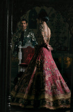 Load image into Gallery viewer, RUMBA RED RAW SILK LENGHA SET