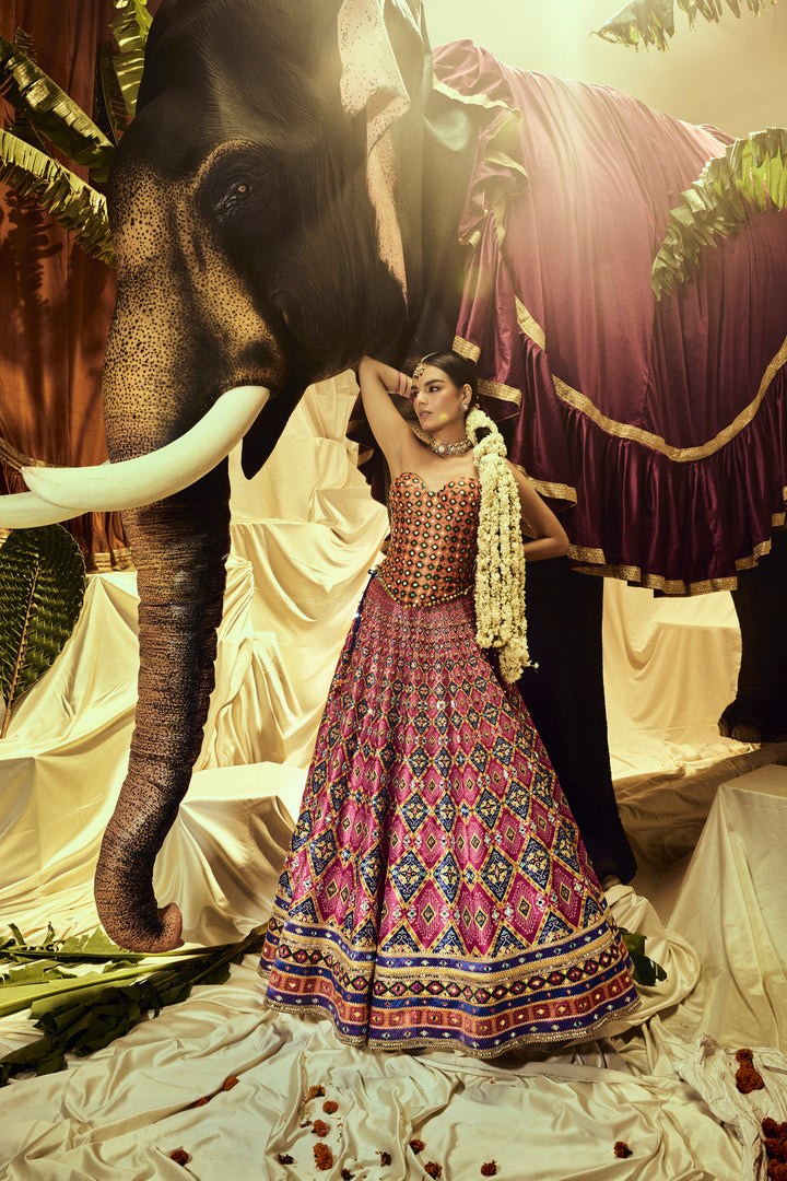 Albeli Mirrorwork Lehenga set