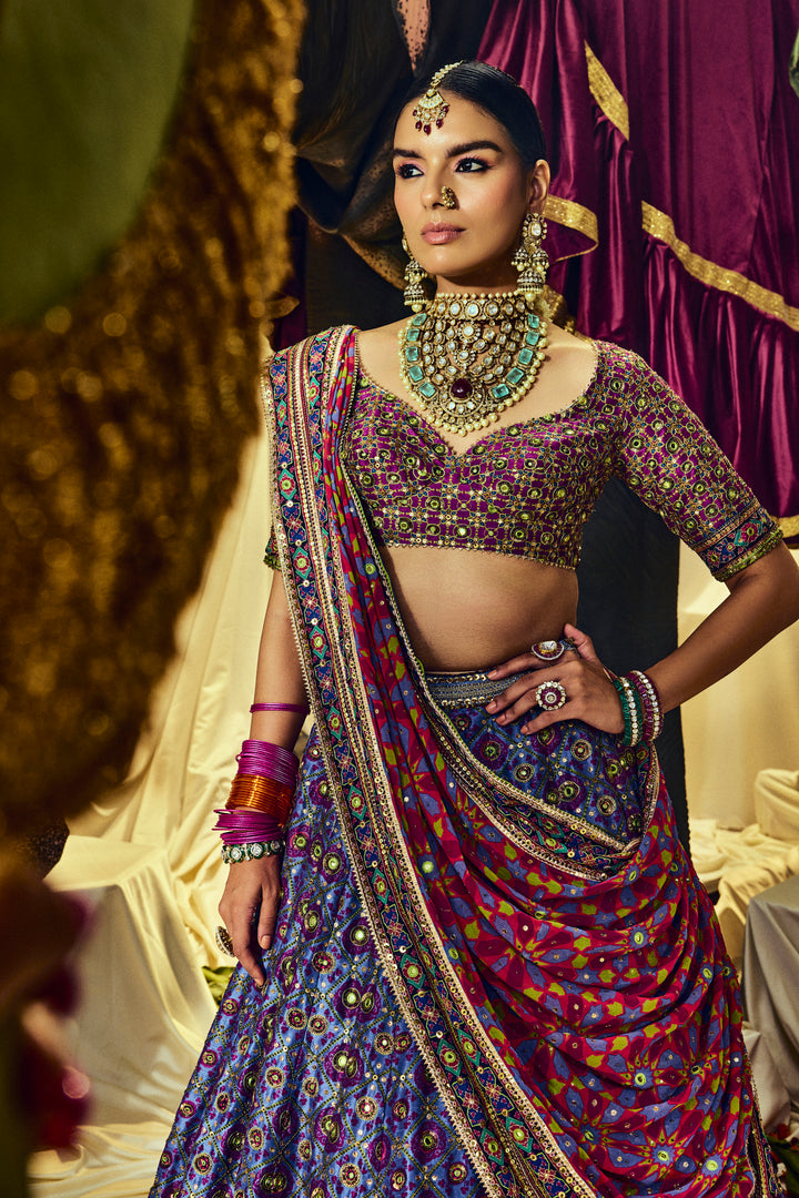 Sansari Mirrorwork Lehenga Set