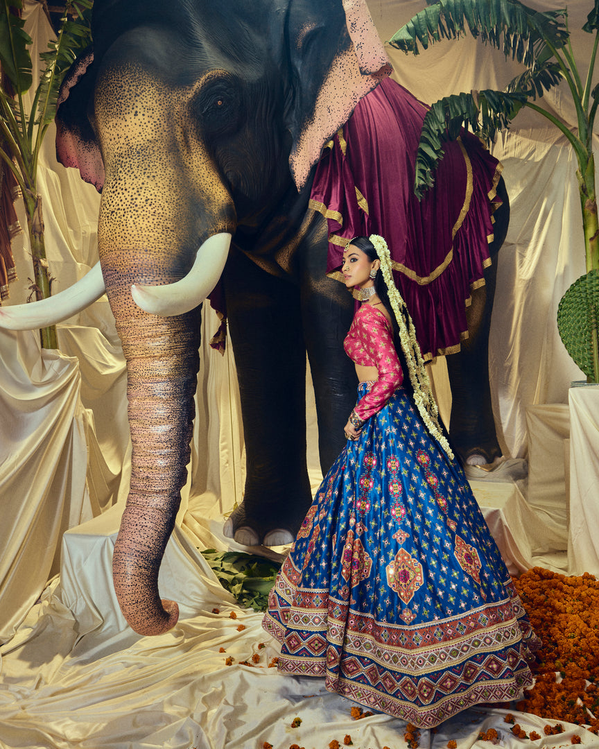 Jharokha Mirrorwork Lehenga set