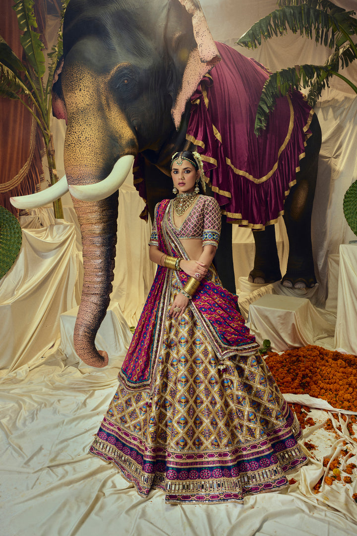 Kumari Mirrorwork Lehenga set