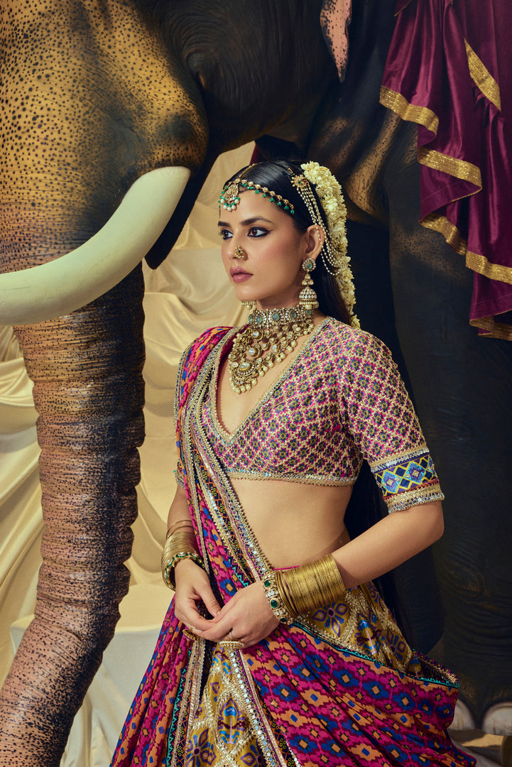 Kumari Mirrorwork Lehenga set