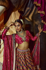 Load image into Gallery viewer, Jharokha Mirrorwork Lehenga set
