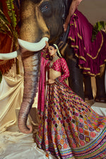 Load image into Gallery viewer, Jharokha Mirrorwork Lehenga set