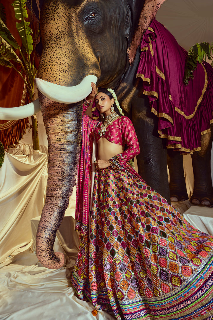 Jharokha Mirrorwork Lehenga set
