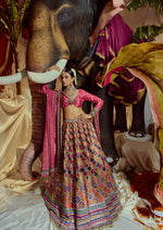 Load image into Gallery viewer, Jharokha Mirrorwork Lehenga set