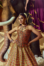 Load image into Gallery viewer, Rudrani Mirrorwork Lehenga set