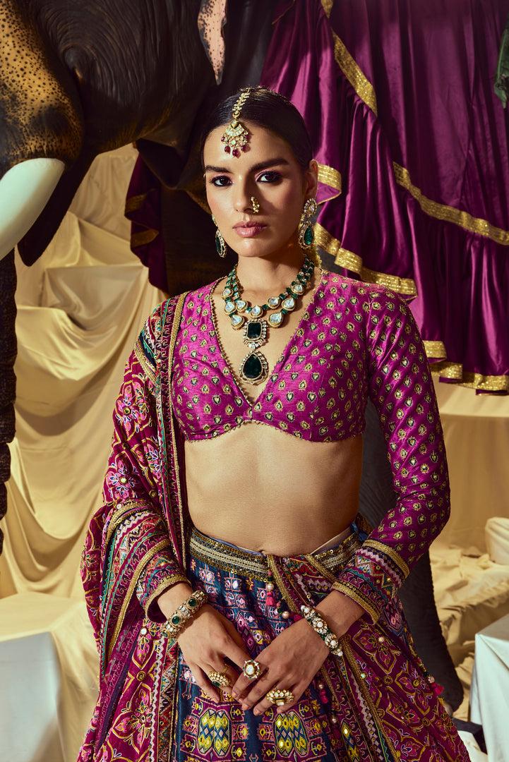 Tara Mirrorwork Lehenga set