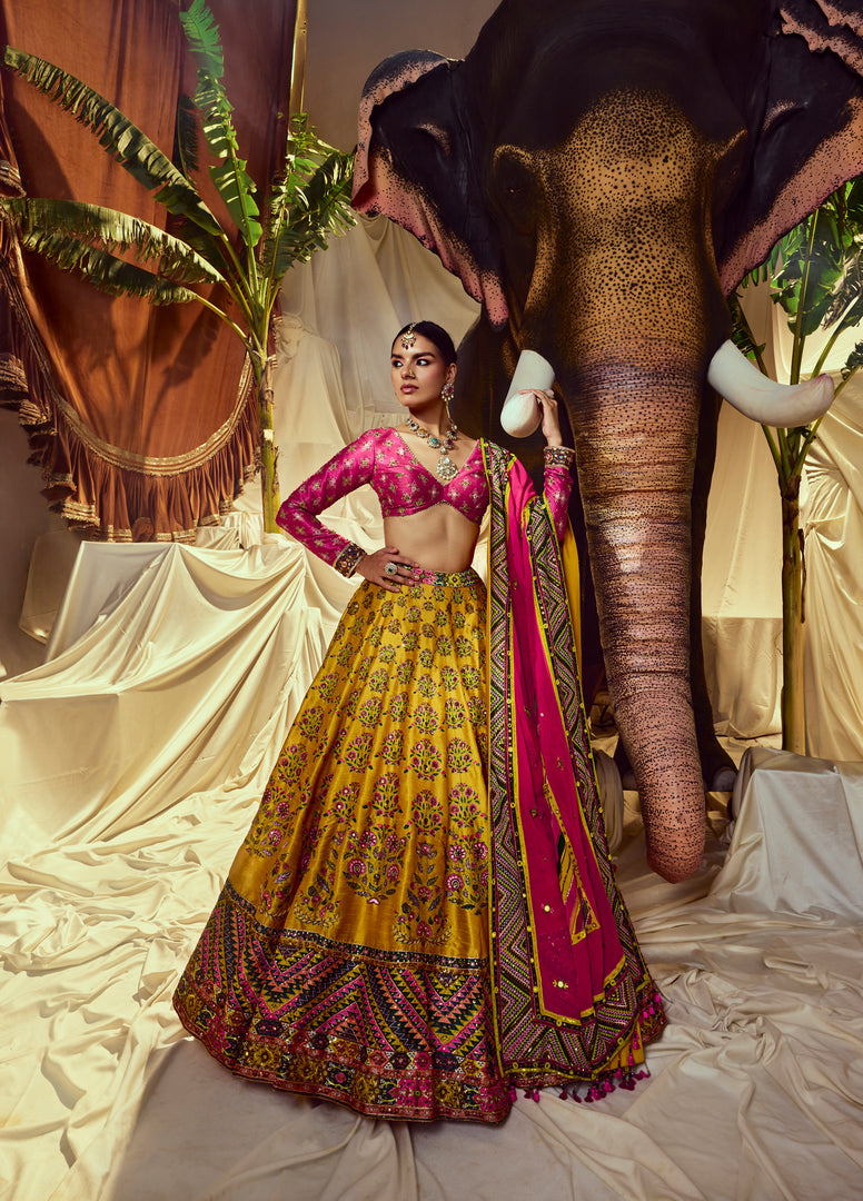 Mogra Mirrorwork Lehenga set