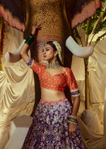 Load image into Gallery viewer, Indrani Mirrorwork Lehenga set