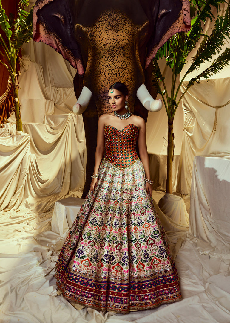 Rajwadi Marigold Lehenga Set