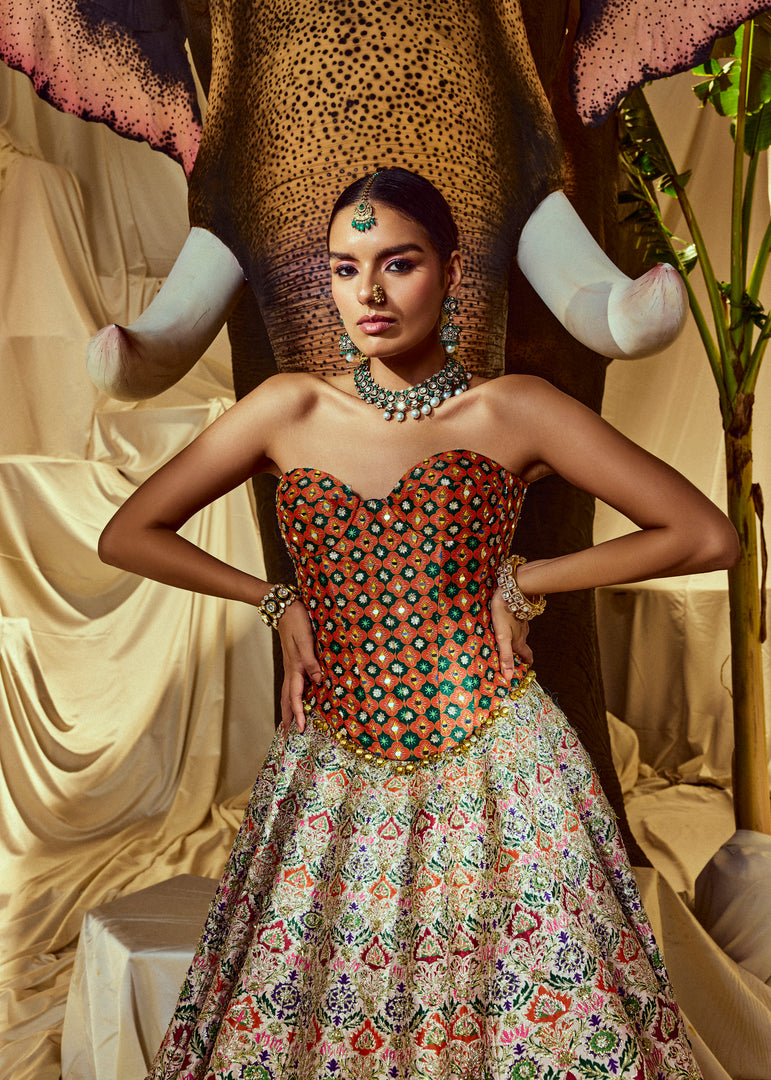 Rajwadi Marigold Lehenga Set