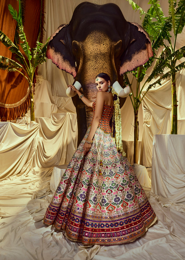 Rajwadi Marigold Lehenga Set