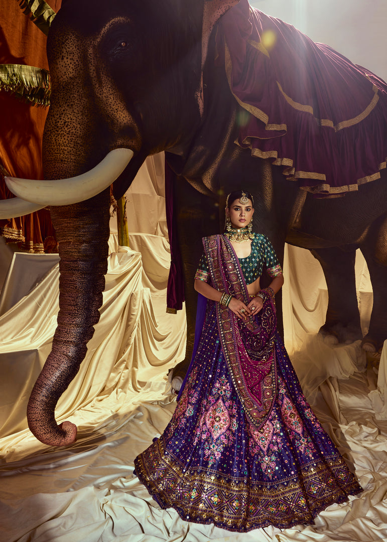 Indrani Mirrorwork Lehenga set