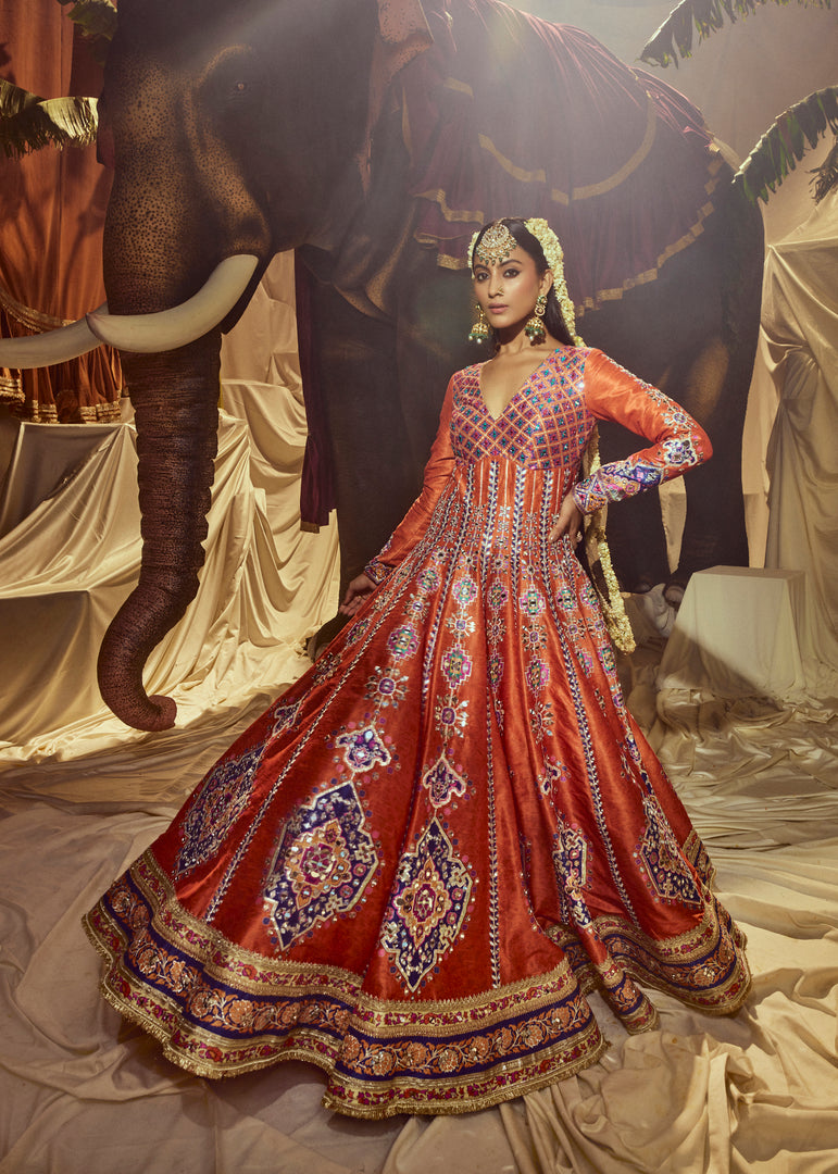 Kanak Mirrorwork Anarkali set