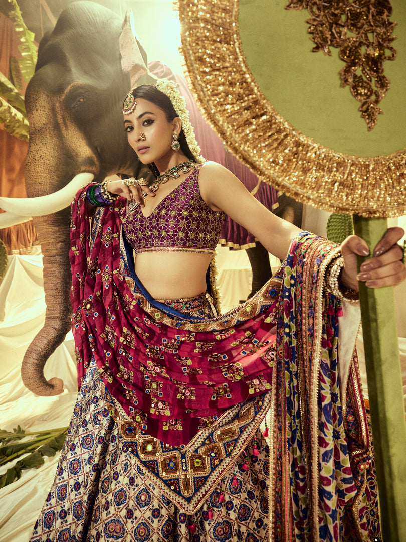 Gulabo Mirrorwork Lehenga set